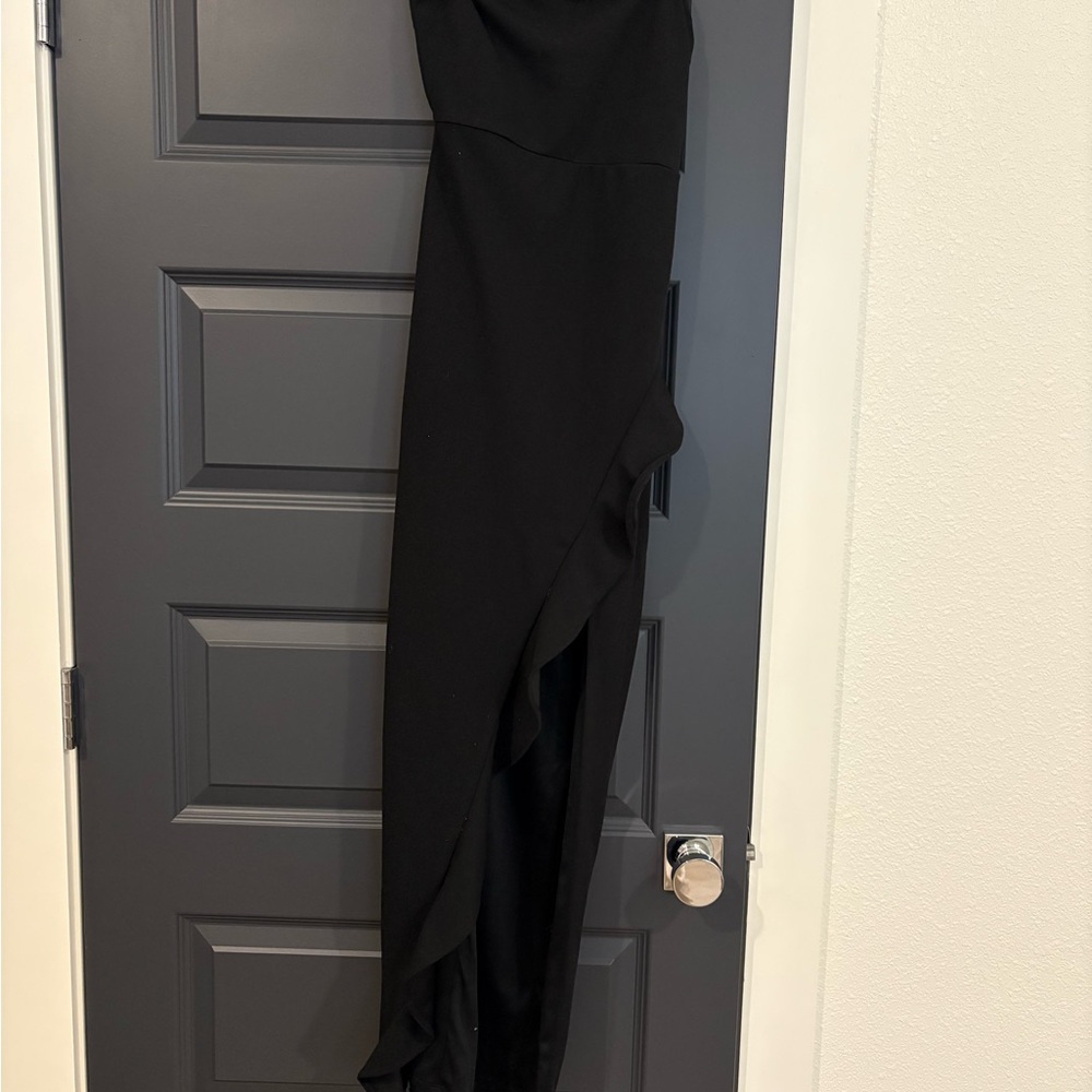 Lulu's Black Strapless Dress